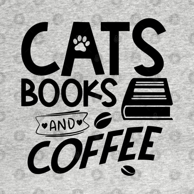 Cat books and coffee by trendybestgift